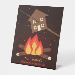 Funny Literal Housewarming Party Pedestal Sign