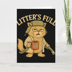 Funny Litter’s Full Cat Parody 67 Six Seven Meme Card