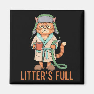 Funny Litter’s Full Cat Parody Cute Cat Lover Chri Magnet