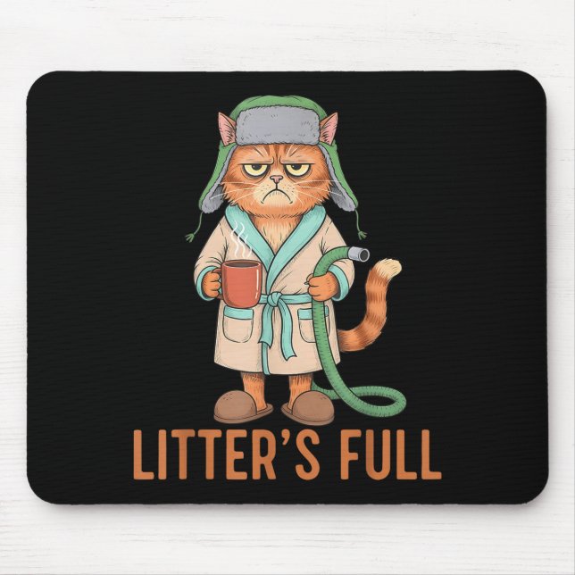 Funny Litter’s Full Cat Parody Cute Cat Lover Chri Mouse Pad (Front)