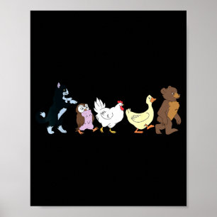 Funny Little Bear Birthday Graphic Y2k Bears Lover Poster