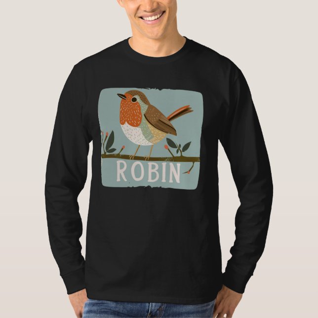 Funny little Bird for Robin and Sparrow Lovers T-Shirt (Front)