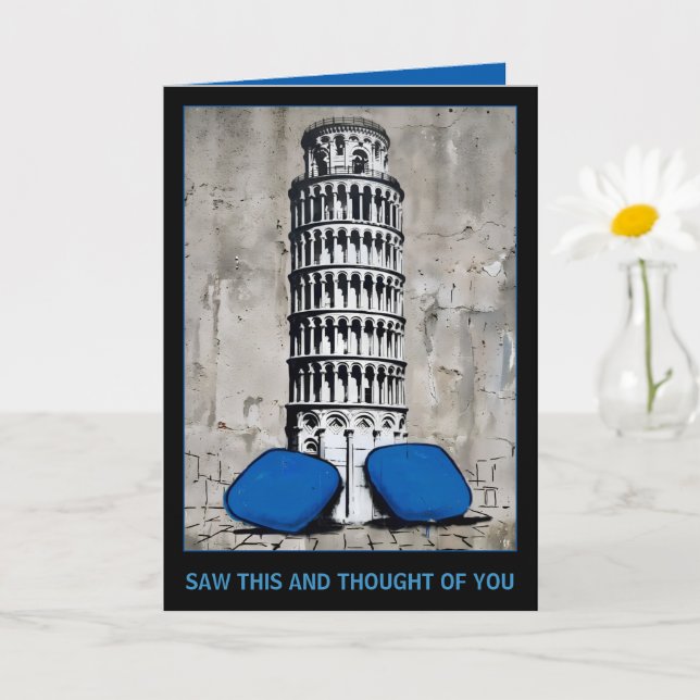 Funny Little Blue Pill Birthday Card (Small Plant)