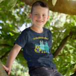 Funny Little Cartoon Monsters Boys Birthday T-Shirt<br><div class="desc">This graphic tee can be customised with your own slogan. It features cute illustrations of goofy cartoon monsters,  making it perfect for little boys.</div>