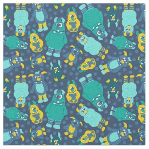 Funny Little Cartoon Monsters Boys Patterned Fabric