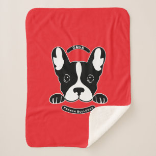 Funny Little French Bulldogs Sherpa Blanket