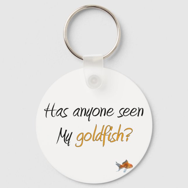 Funny Little Goldfish Gifts Key Ring (Front)