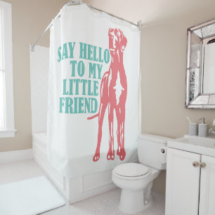 Funny Little Great Dane Shower Curtain