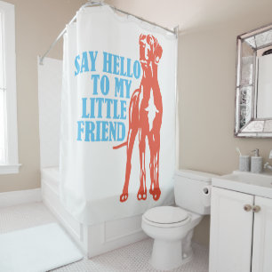 Funny Little Great Dane Shower Curtain