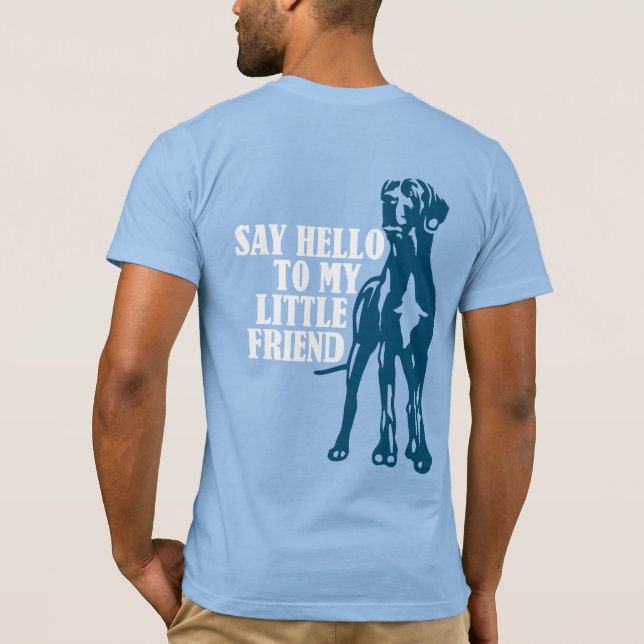 Funny Little Great Dane T-Shirt (Back)