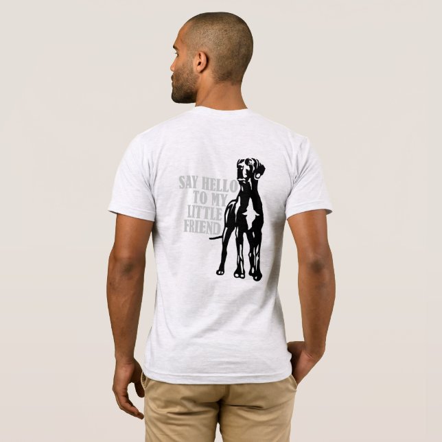 Funny Little Great Dane T-Shirt (Back Full)