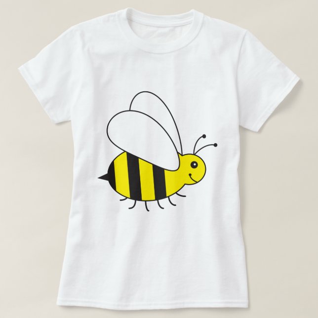 Funny Little Honey Bee Cute T-Shirt (Design Front)