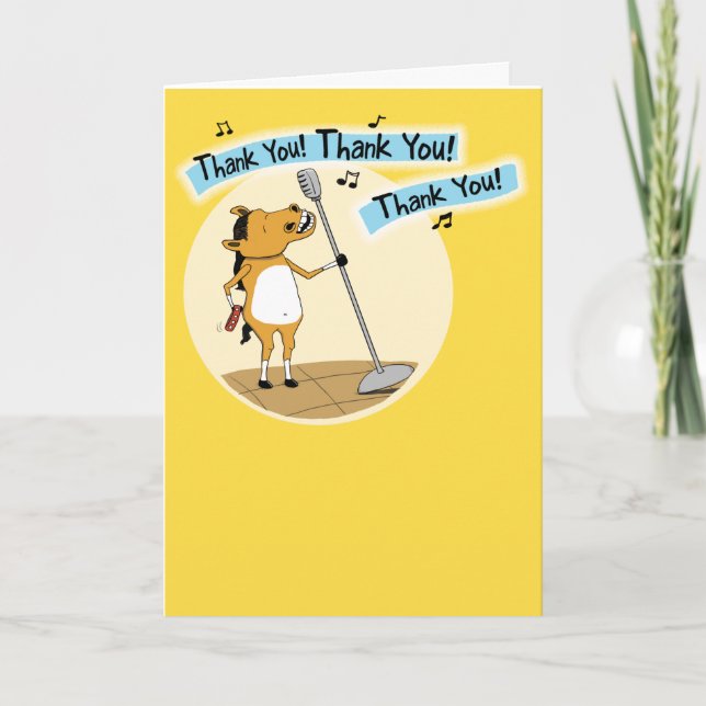 Funny Little Horse Thank You Card (Front)
