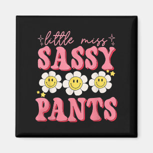 Funny Little Miss Sy Pants Back To School Girls  Magnet