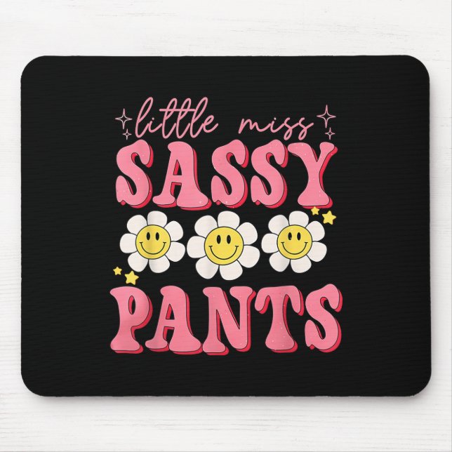 Funny Little Miss Sy Pants Back To School Girls  Mouse Pad (Front)