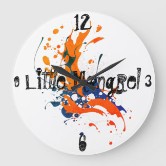 Funny Little Mongrel Round Clock
