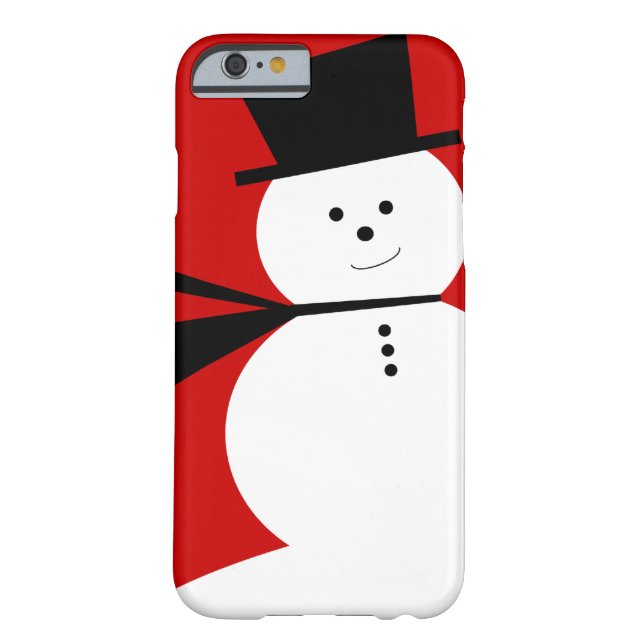 Funny Little Snowman with Elegant Top Hat Case-Mate iPhone Case (Back)