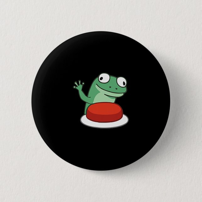 Funny Lizard Button Meme  (Front)
