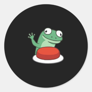 Funny Lizard Button Meme  Classic Round Sticker