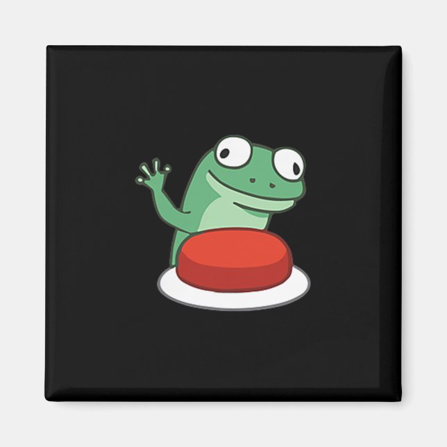 Funny Lizard Button Meme  Magnet (Front)