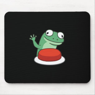 Funny Lizard Button Meme  Mouse Pad