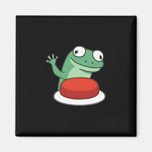 Funny Lizard Button Meme T-shirt.png Magnet