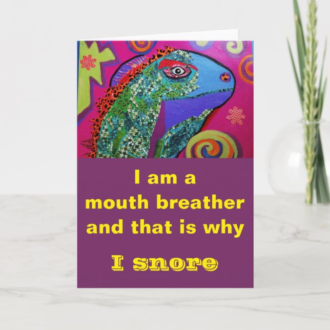 Funny Lizard Greeting Card (Front)