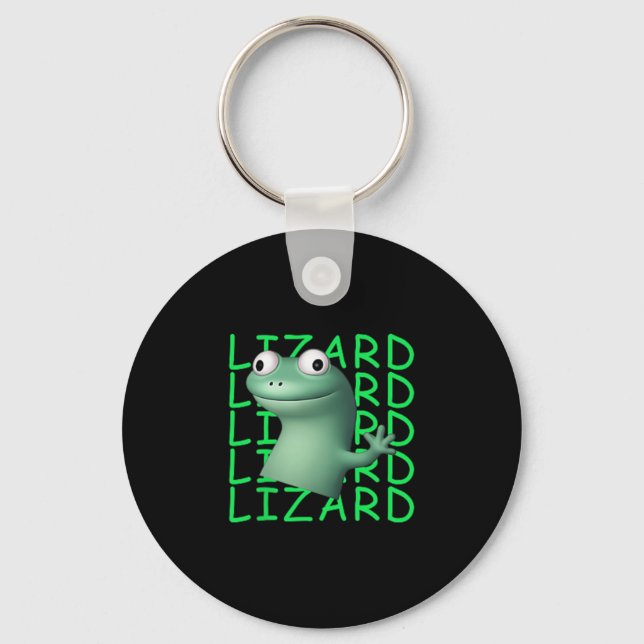 Funny Lizard Lizard Lizard Meme Viral Trending For Key Ring (Front)