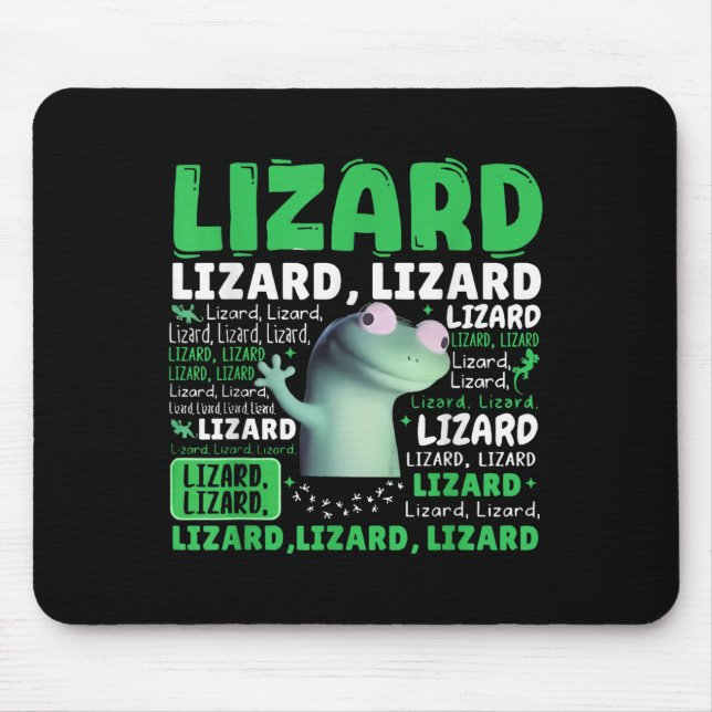 Funny Lizard Meme Animal Women Men _1  Mouse Pad (Front)