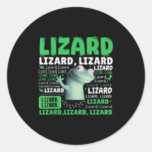 Funny Lizard Meme Animal Women Men _3 Classic Round Sticker