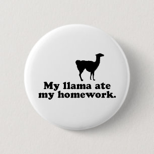 Funny Llama 6 Cm Round Badge
