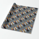 Funny Llama Bride and Groom Wedding Art Wrapping Paper<br><div class="desc">Funny funky llama bride and groom wedding original artwork is very unique and artsy.  Great for llama lovers.</div>