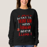 Funny Llama Christmas for Wine and Alpaca Lovers Sweatshirt<br><div class="desc">Funny Llama Christmas for Wine and Alpaca Lovers</div>