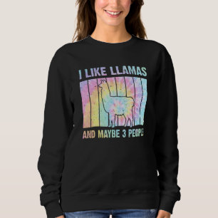 Funny Llama Colourful Tie Dye Tee Kids Men Women A