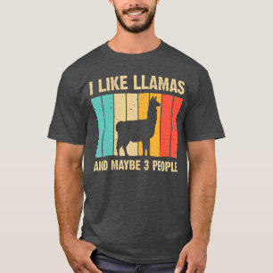 Funny Llama Design For Men Women Alpaca Lover Farm T-Shirt