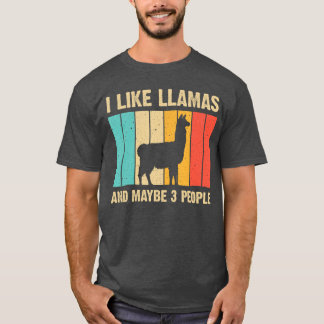 Funny Llama Design For Men Women Alpaca Lover Farm T-Shirt