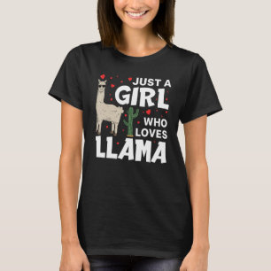 Funny Llama Design For Women Girls Llama Lover Far T-Shirt