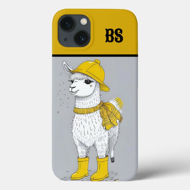 Funny Llama in Rain Boots – Beach Humour Case-Mate iPhone Case (Back)