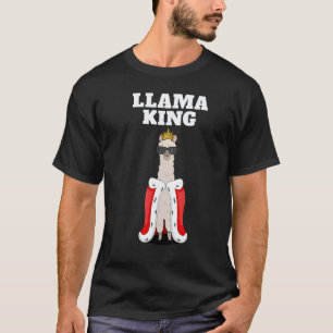 Funny Llama King Boys Llama Tshirt Mens Llama