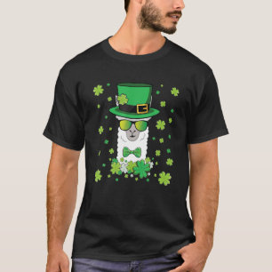 Funny Llama Leprechaun Lucky Alpaca Kids St Patric T-Shirt