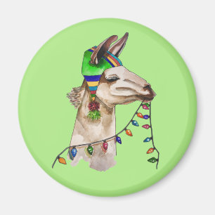 funny llama magnet
