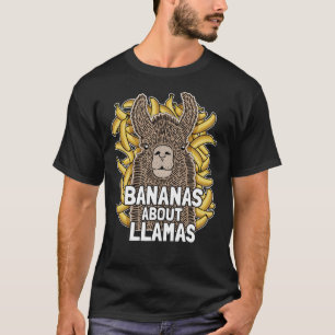 Funny Llama T-Shirt I Bananas About Llamas