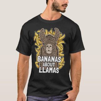 Funny Llama T-Shirt I Bananas About Llamas