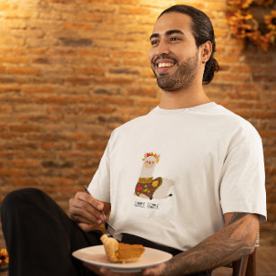 Funny Llama Turkey Thanksgiving  T-Shirt