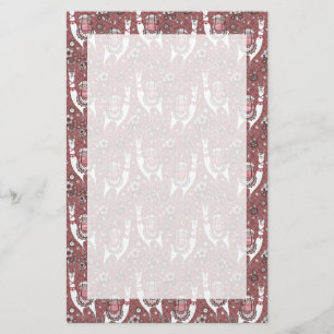 Funny Llamas Pattern Stationery