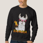 Funny LLAMOSA llama Mimosa Wine Alcohol Drinking Sweatshirt<br><div class="desc">Funny LLAMOSA llama Mimosa Wine Alcohol Drinking</div>