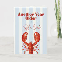 Funny Lobster Birthday Card Still A Catch