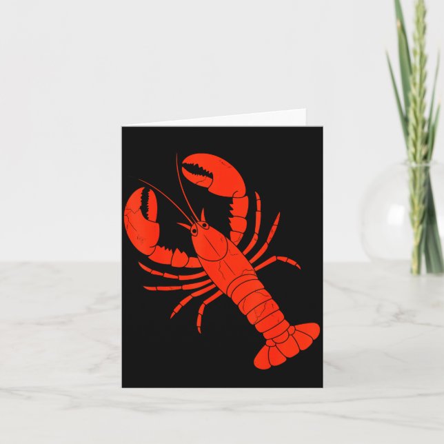 Funny Lobster Design For Men Women Kids Animal Lob Card (Front)