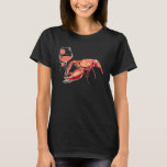Funny Lobster Drinking Wine Shirt Lobster Wine Lov<br><div class="desc">Funny Lobster Drinking Wine Shirt Lobster Wine Lovers</div>