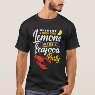 Funny Lobster Festival Seafood Party I Lemon Lobst T-Shirt